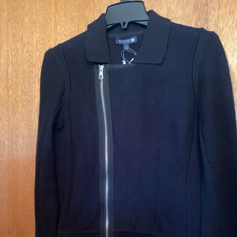 Sperry Black Zippered Sweater